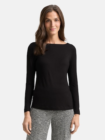 TOM TAILOR Shirt in Zwart: voorkant