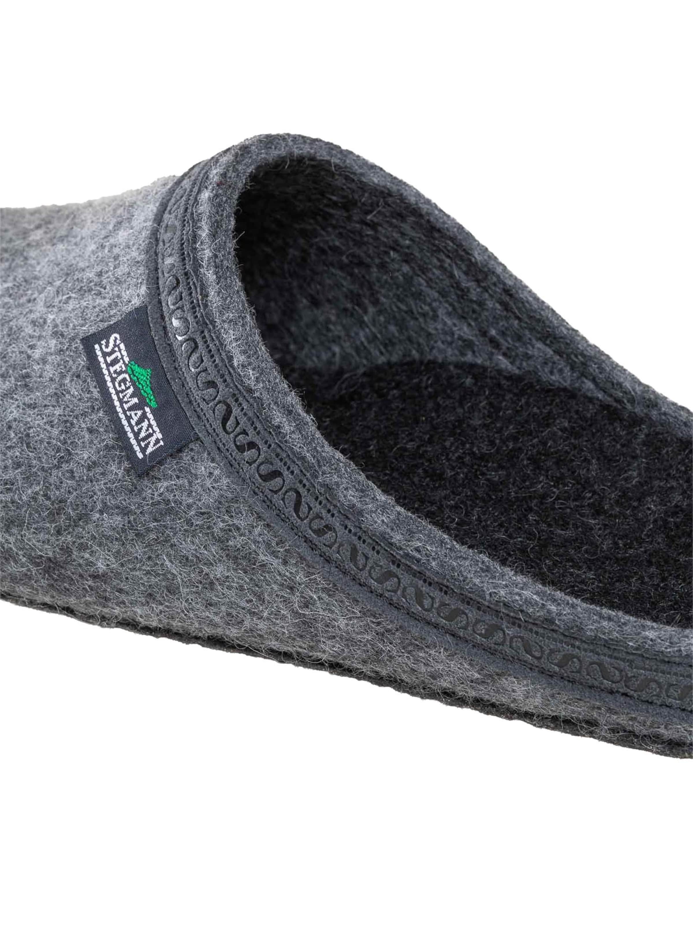 Stegmann Slippers 'Filz' in Grey