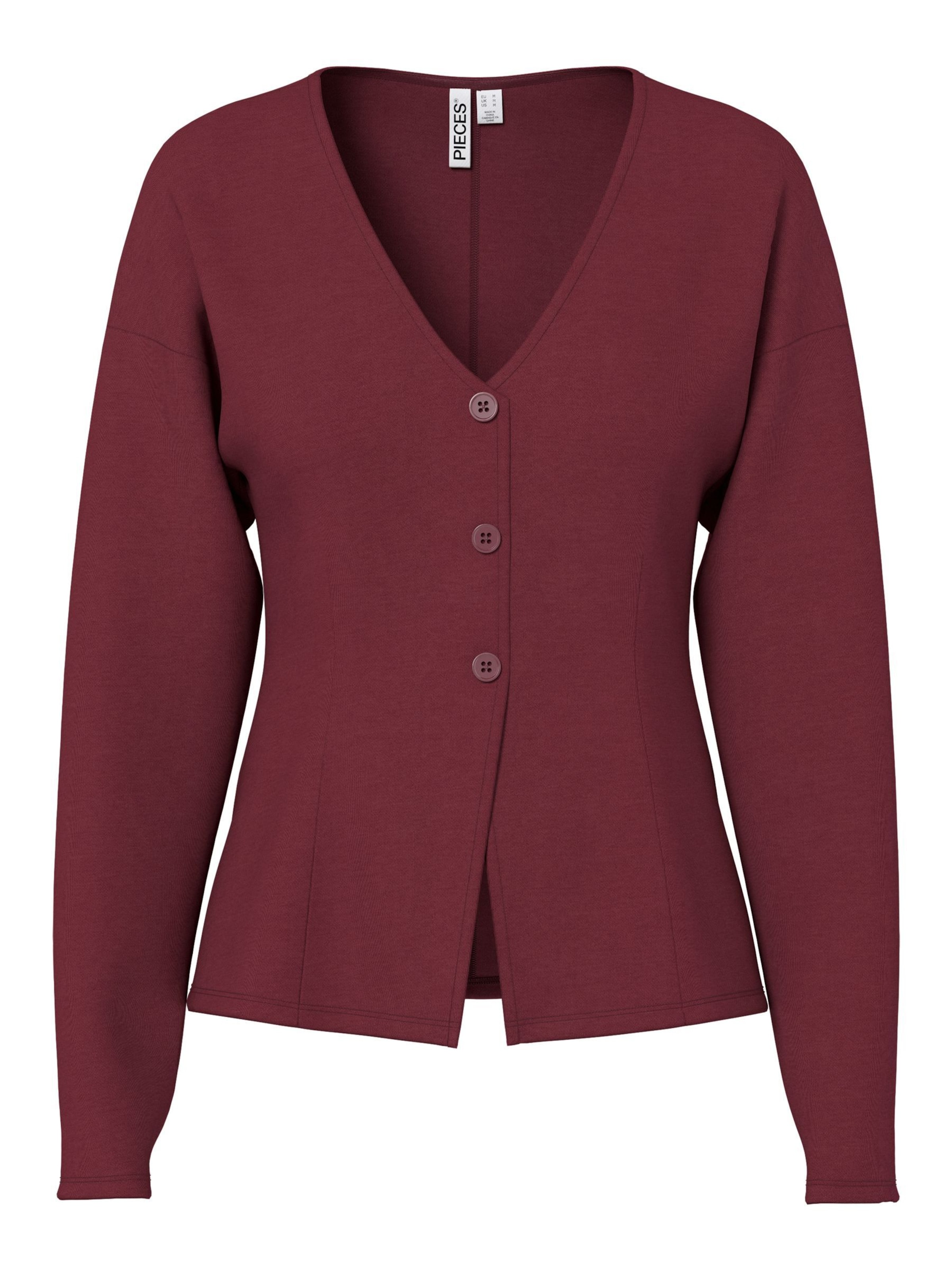 PIECES Cardigan 'PCGunhild' en rouge, Vue avec produit