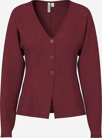 Cardigan 'PCGunhild' PIECES en rouge : devant