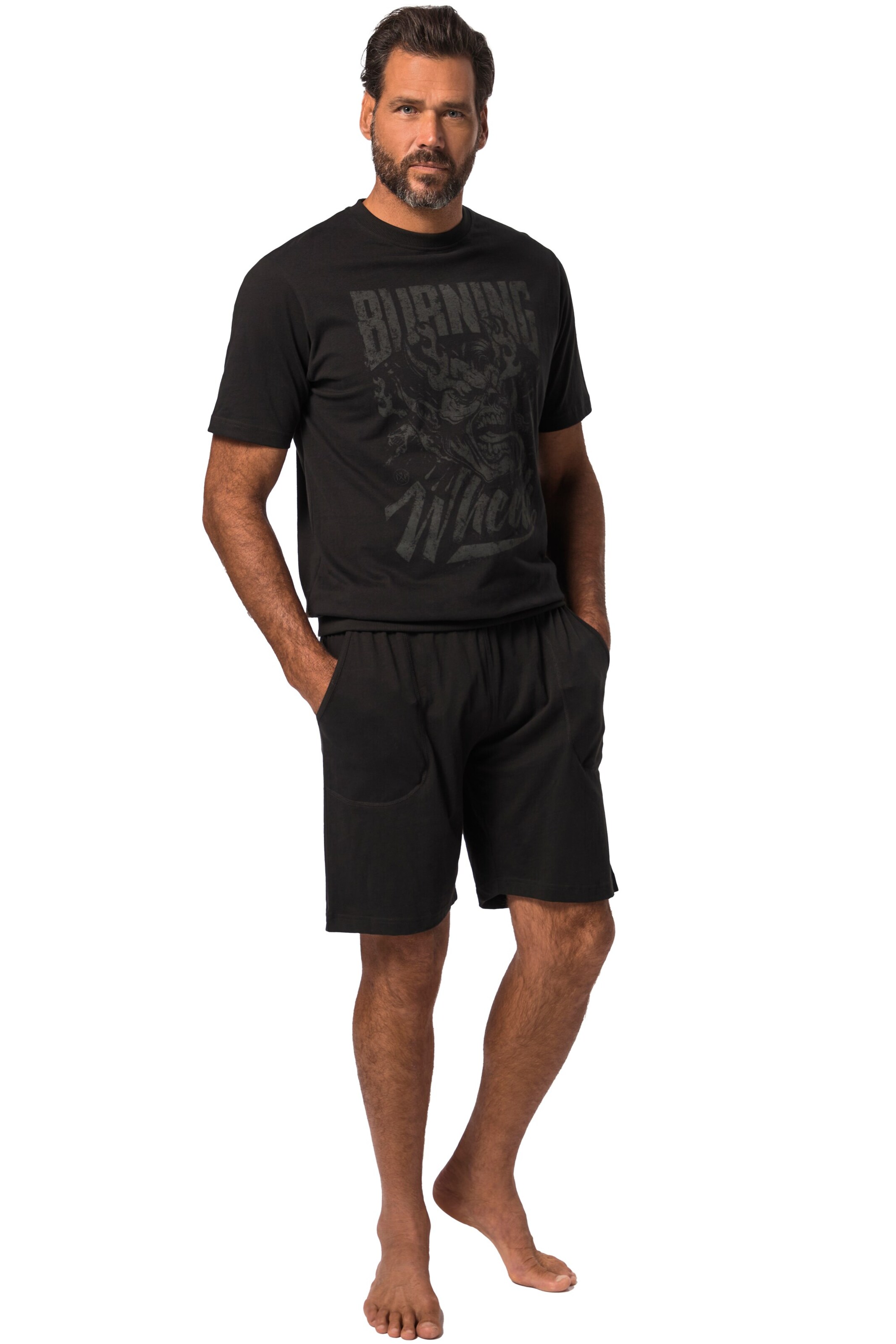 JP1880 Pyjama kort in Zwart