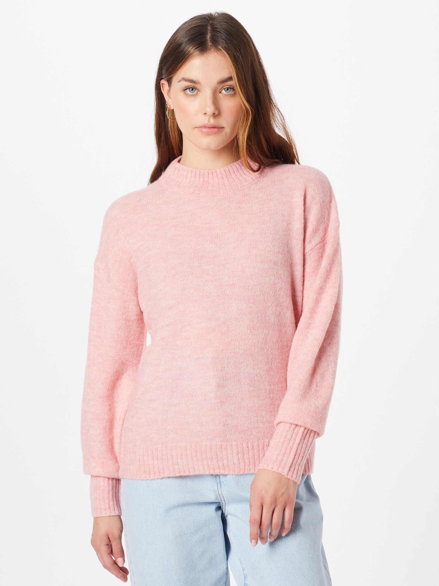 Plus size sKr5g ICHI Sweter w kolorze Różowym 