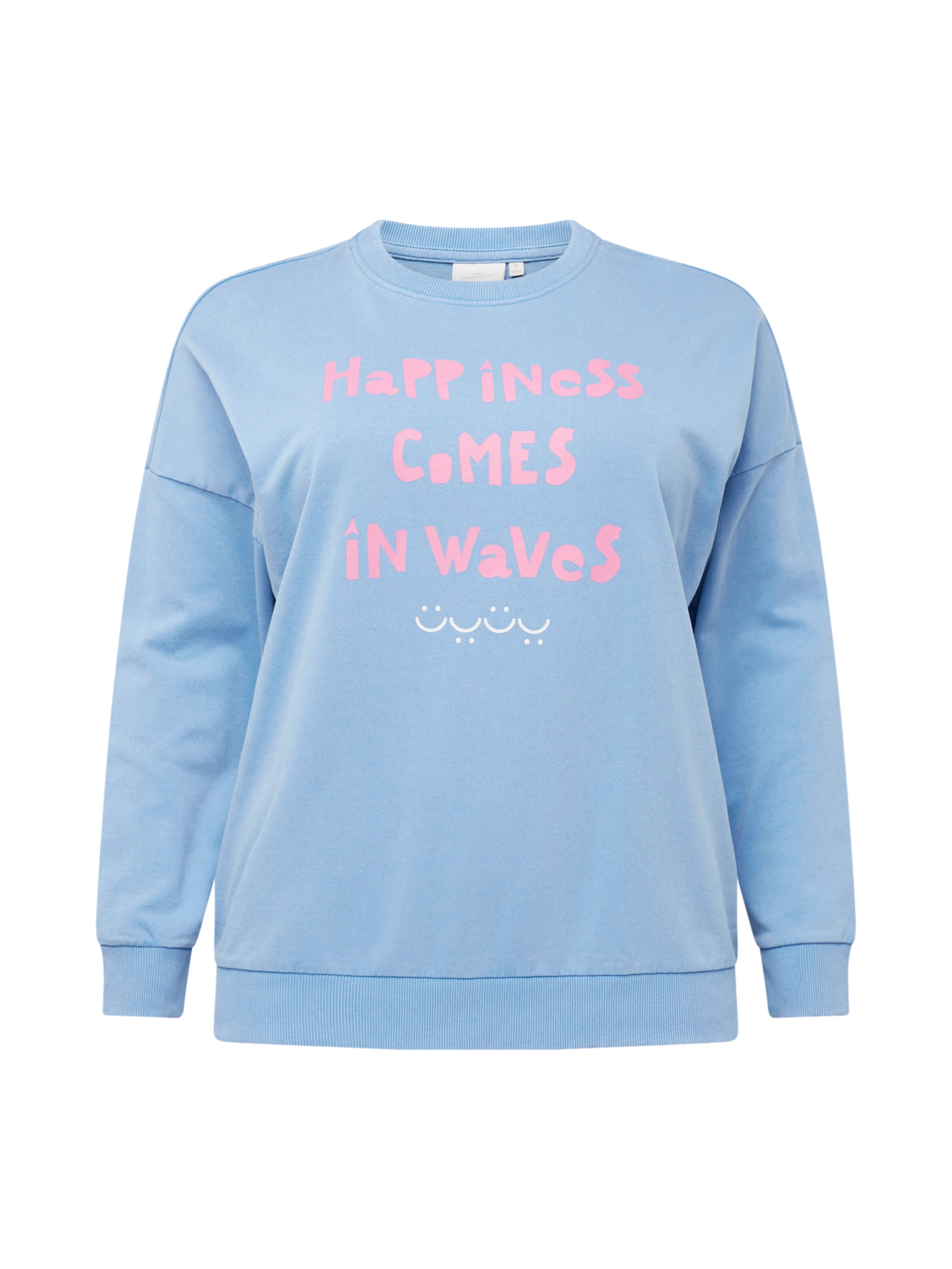 ONLY Carmakoma Sweatshirt 'FAIRLY LIFE' i blå: framsida