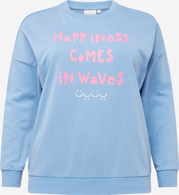 ONLY Carmakoma Sweatshirt 'FAIRLY LIFE' in Blauw: voorkant