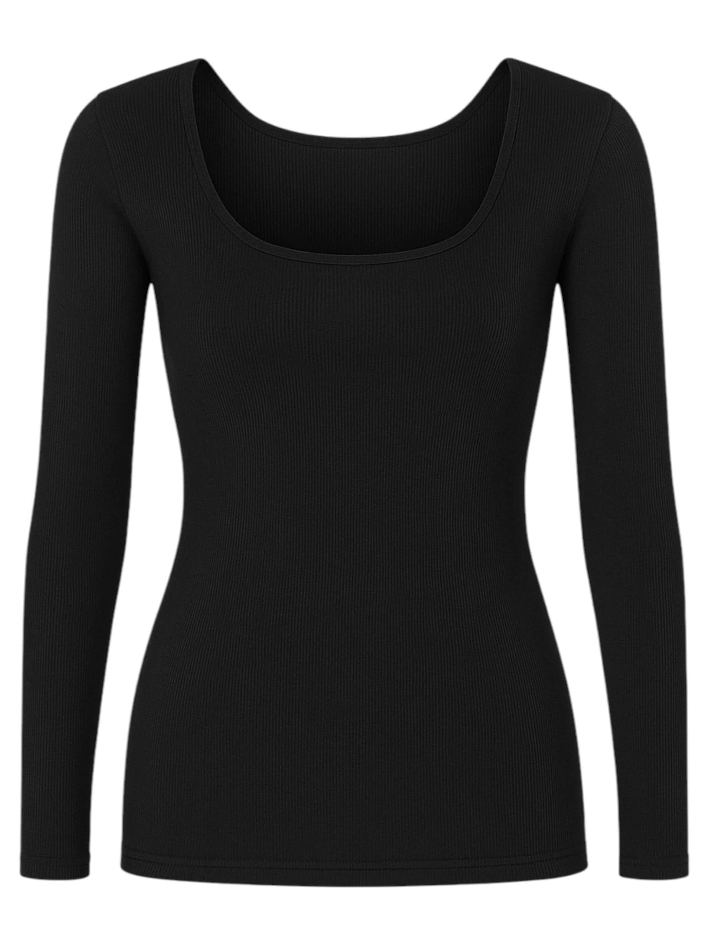 fashionshowcase Shirt 'SQUARELONG' in Black: front