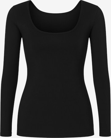 fashionshowcase Shirt 'SQUARELONG' in Black: front