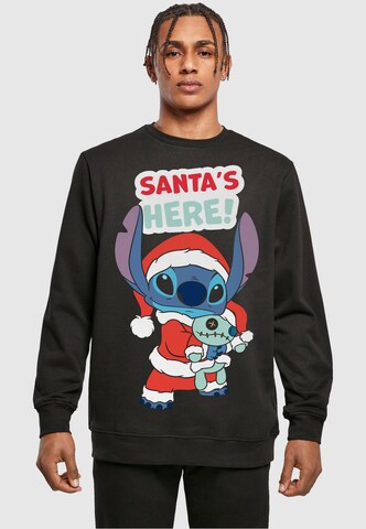 ABSOLUTE CULT Sweatshirt 'Lilo And Stitch - Santa Is Here' in Schwarz: predná strana