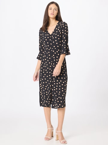 Robe-chemise Wallis en noir : devant