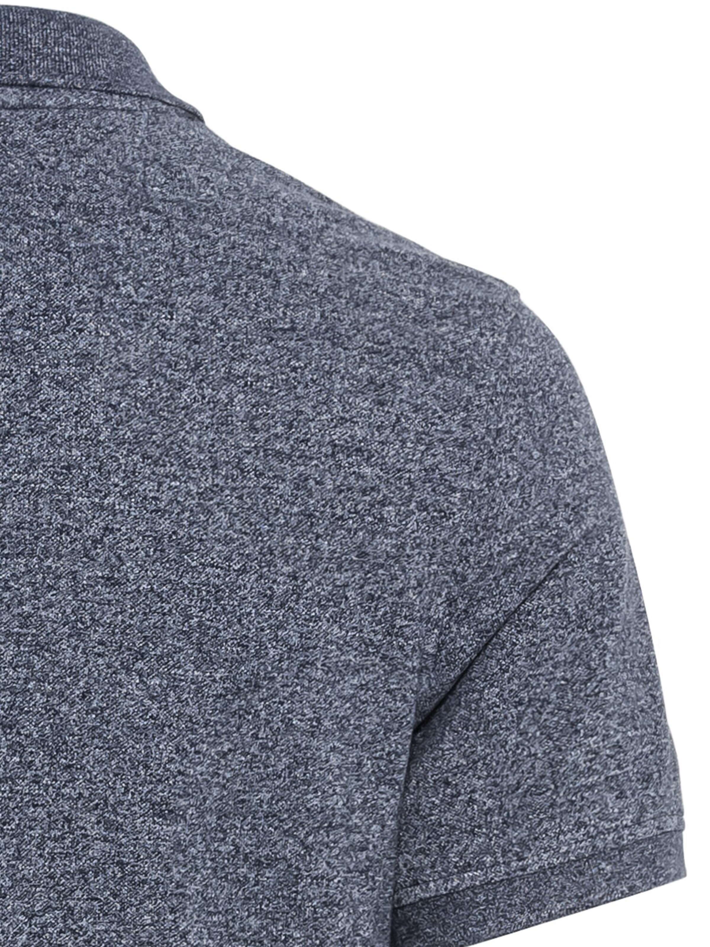 CAMEL ACTIVE Kurzarm Poloshirt aus nachhaltigem Baumwollmix in Blau