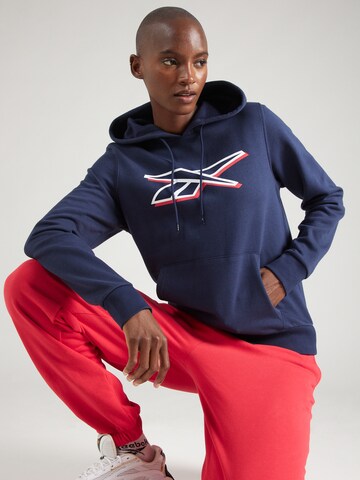 Reebok Αθλητική μπλούζα φούτερ σε μπλε: μπροστά