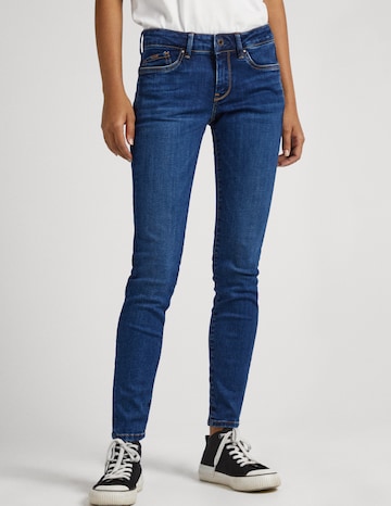 Pepe Jeans Skinny Jeans ' PIXIE ' in Blauw: voorkant