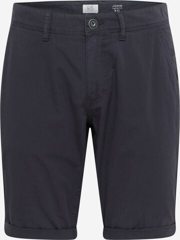 QS Regular Chino trousers in Black: front