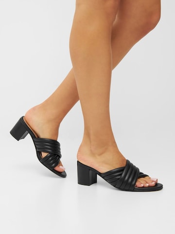 Bianco Mules 'STINE' in Black: front