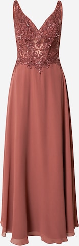 Laona Evening Dress in Brown: front