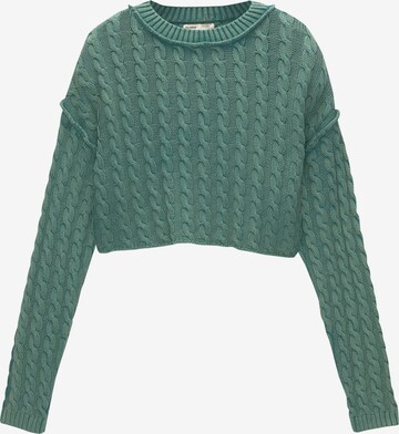 Pull&Bear Trui in Groen: voorkant