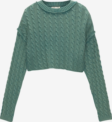 Pull&Bear Sweater in Green: front