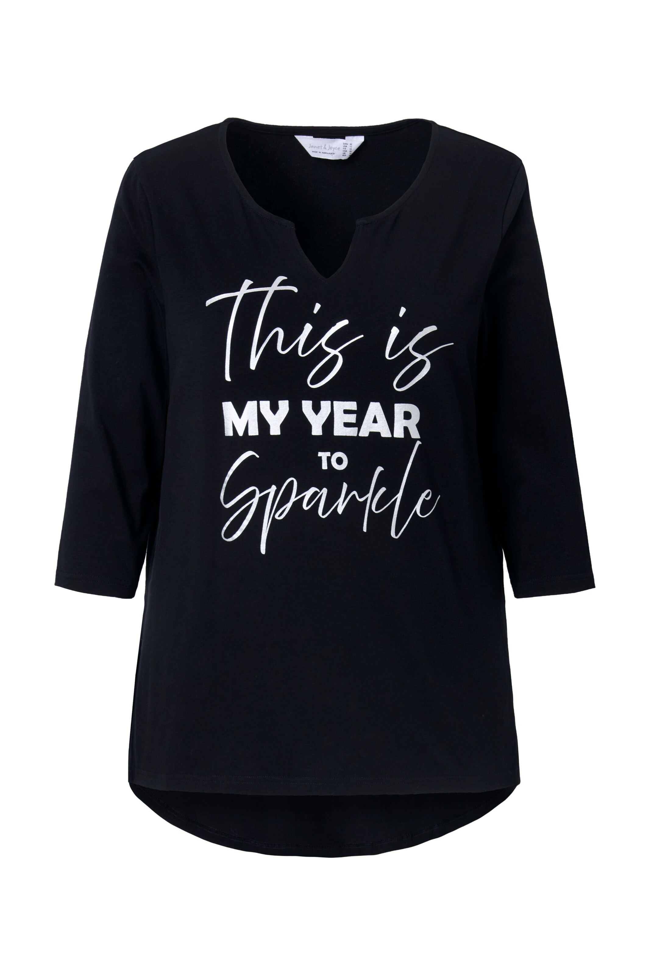 Janet & Joyce Shirt in Black: front