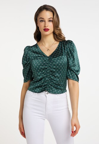 faina Blouse in Groen: voorkant