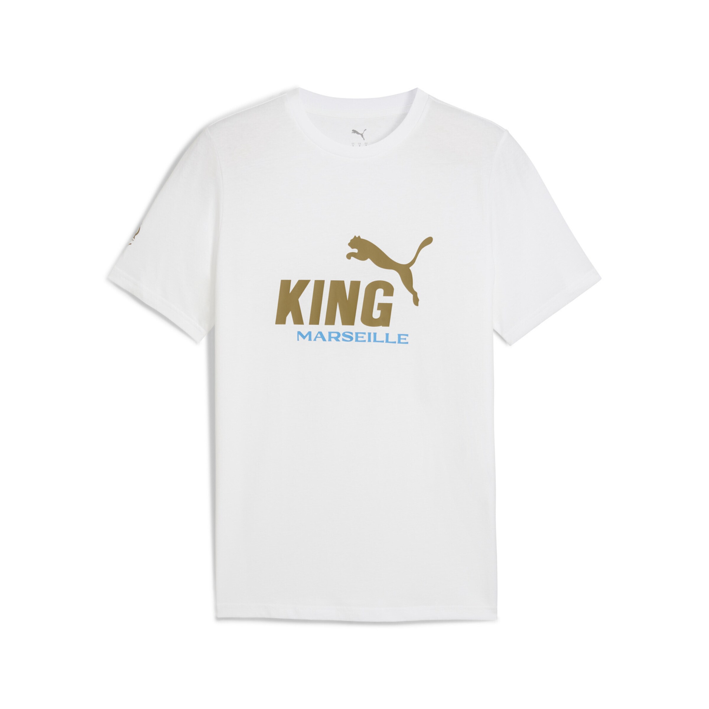 T-Shirt fonctionnel 'Olympique de Marseille King' PUMA en blanc : devant