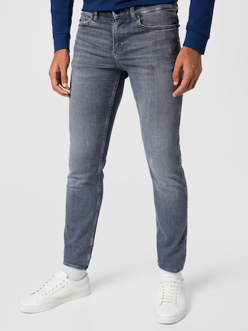 BOSS Black Slimfit Jeans 'Delaware' in Grijs: voorkant