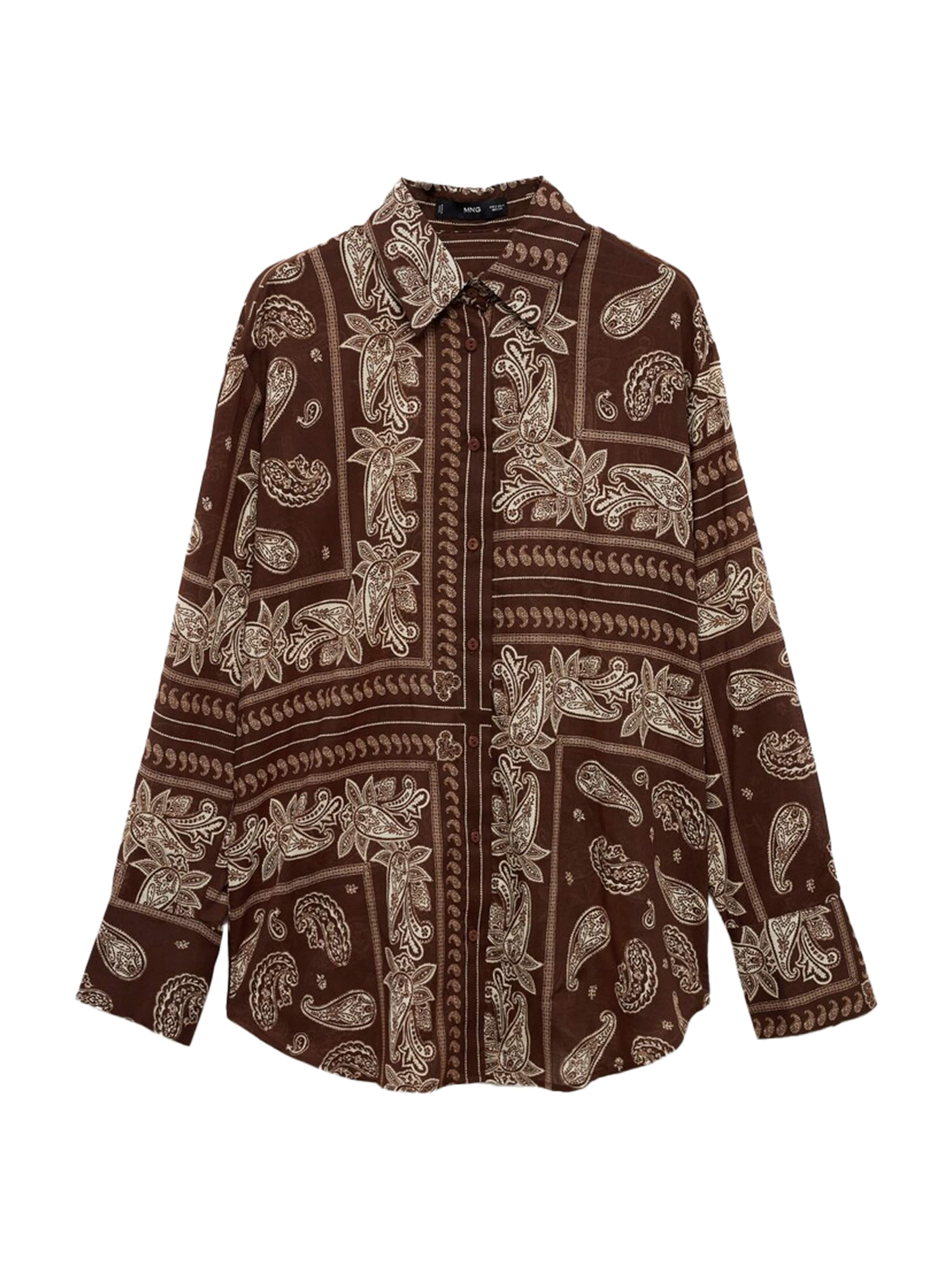 Chemisier 'JULIA' MANGO en marron : devant