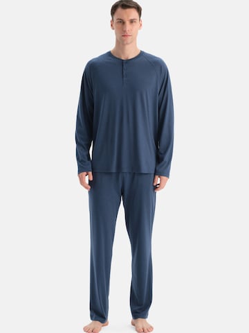 Dagi - Pijama largo en azul: frente