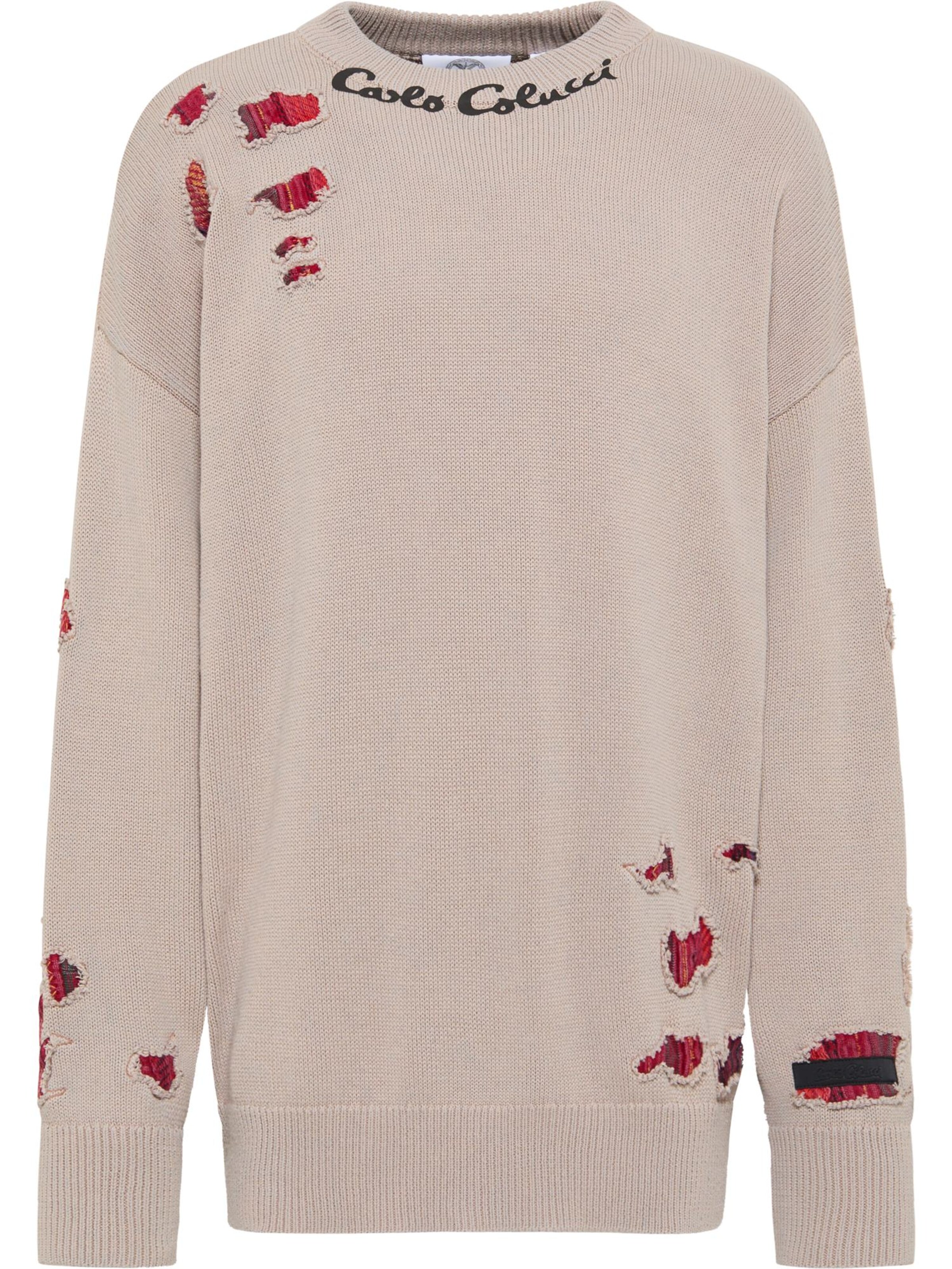Carlo Colucci Pullover in Beige: Vorderseite