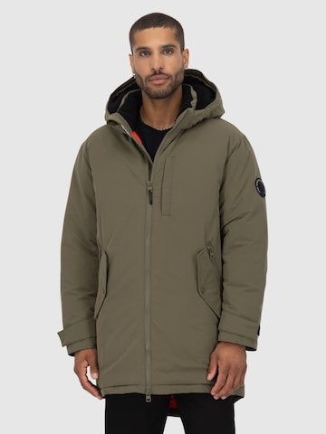 Parka invernale 'NoelAK' di Alife and Kickin in verde: frontale