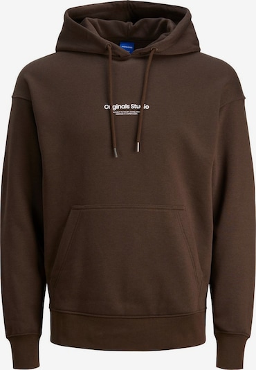 JACK & JONES Sweatshirt 'Vesterbro' em castanho / branco, Vista do produto