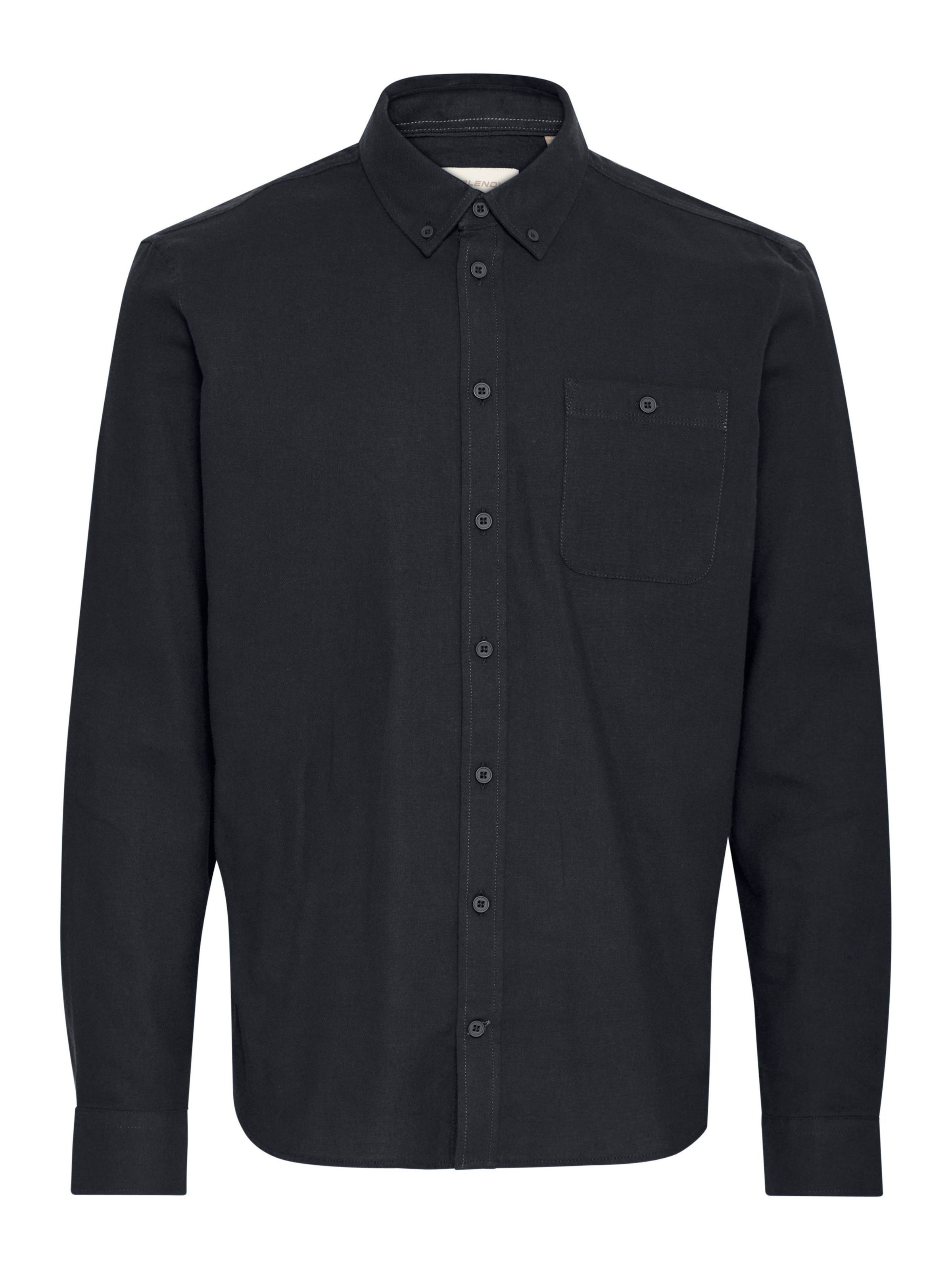 BLEND Button Up Shirt in Black: front