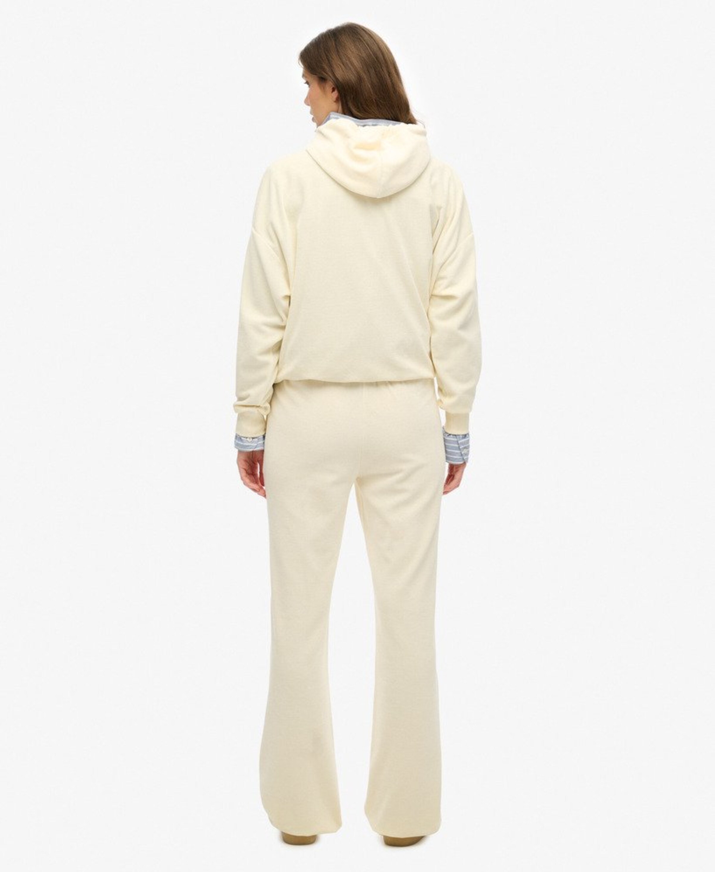 Superdry Wide leg Broek in Wit