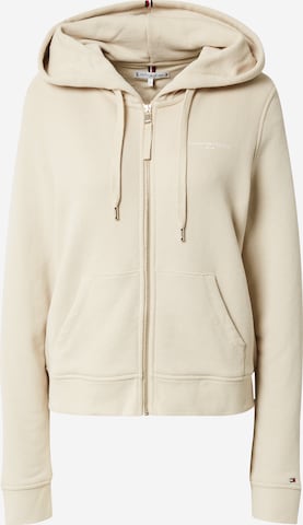 Veste de survêtement TOMMY HILFIGER en beige : devant