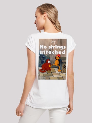 T-shirt 'Pinocchio No Strings Attached' F4NT4STIC en blanc