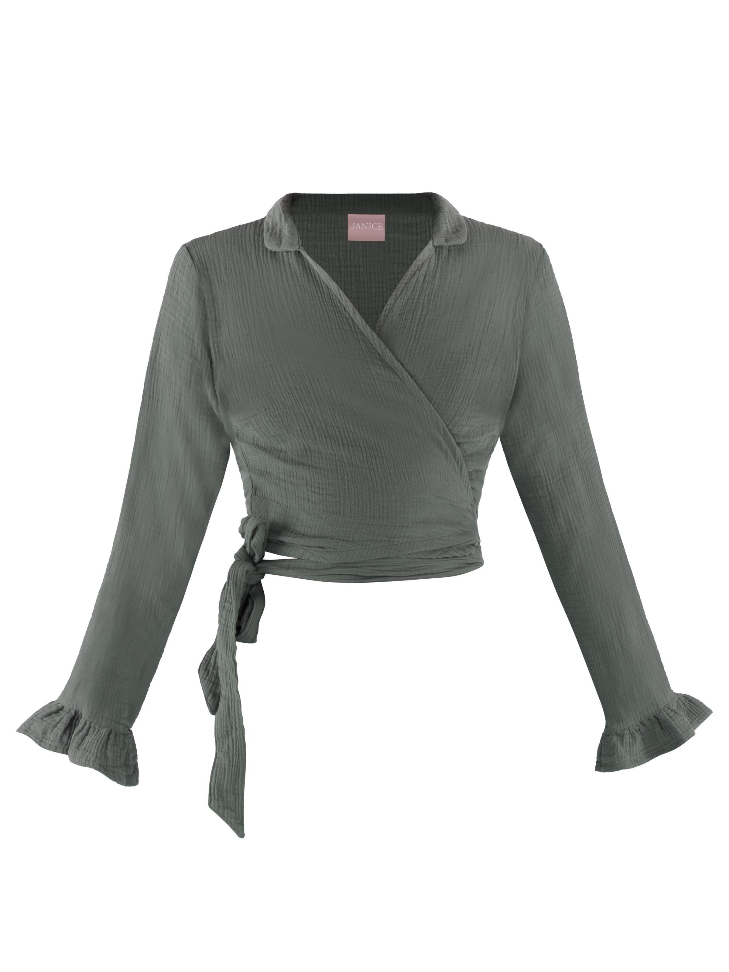 Janice Blouse ' Chalandri ' in Grijs: voorkant