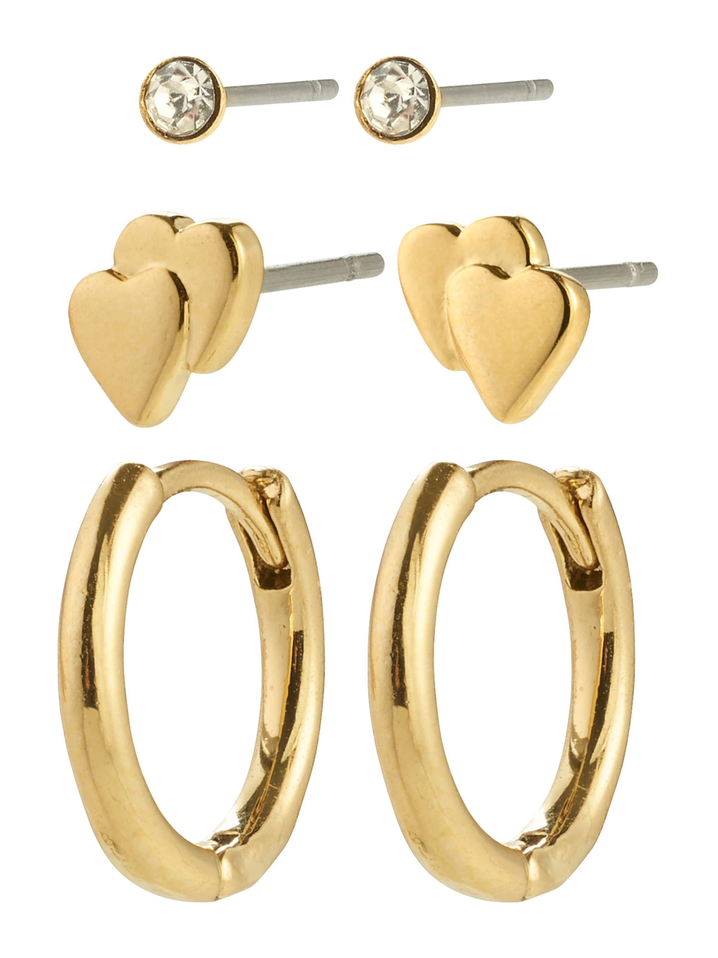 Pilgrim - Brincos 'Halo' em ouro: frente