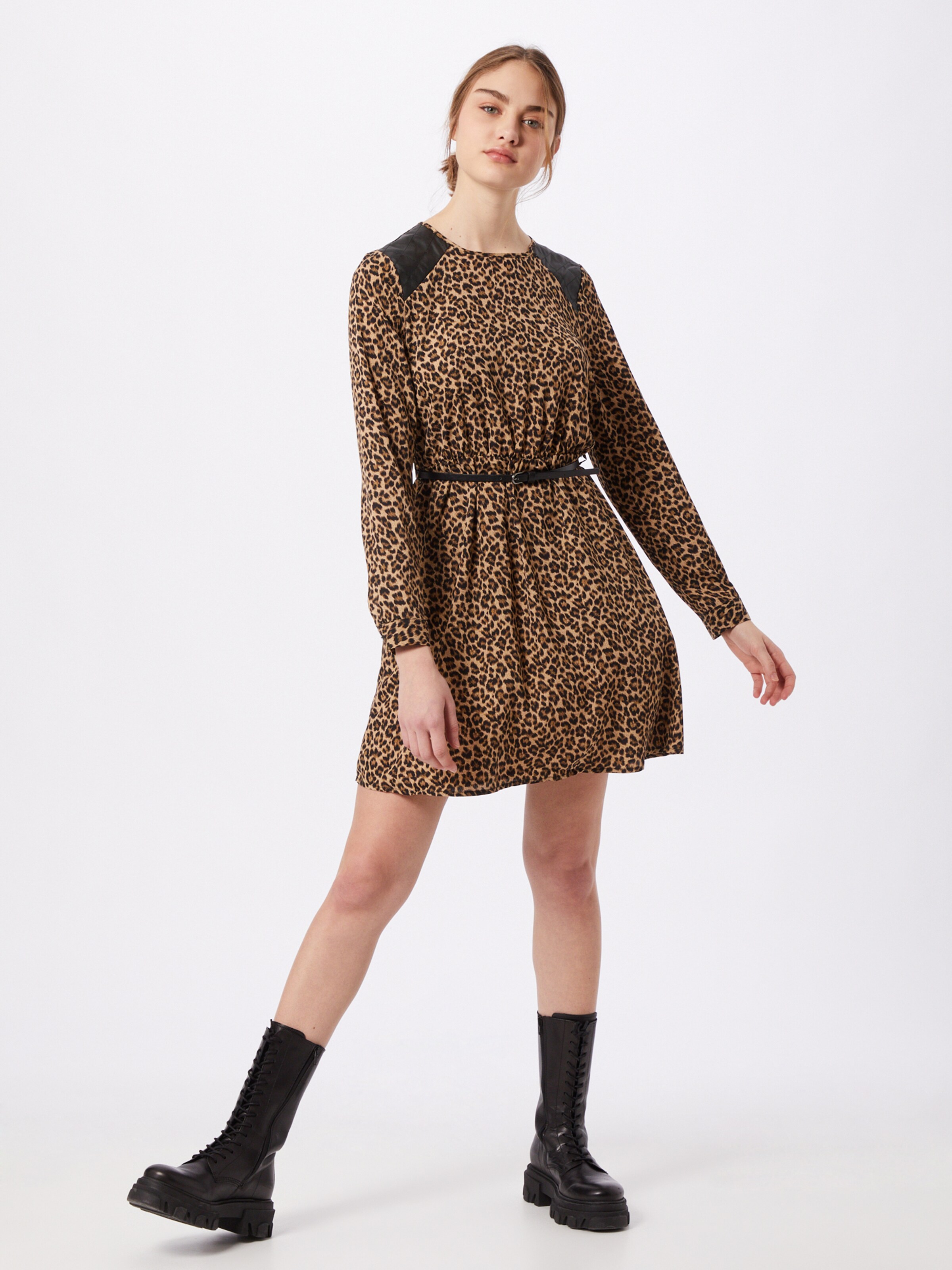 VERO MODA Dress SERENA in Brown Light Brown ABOUT YOU