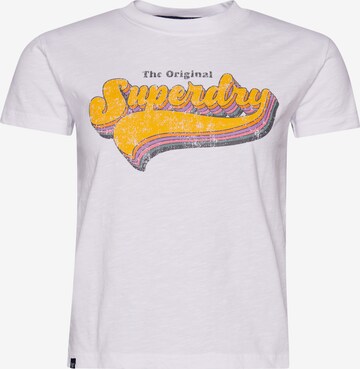 T-shirt Superdry en blanc : devant