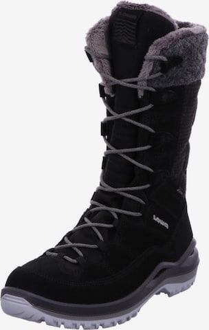 LOWA Lace-Up Boots in Black: front