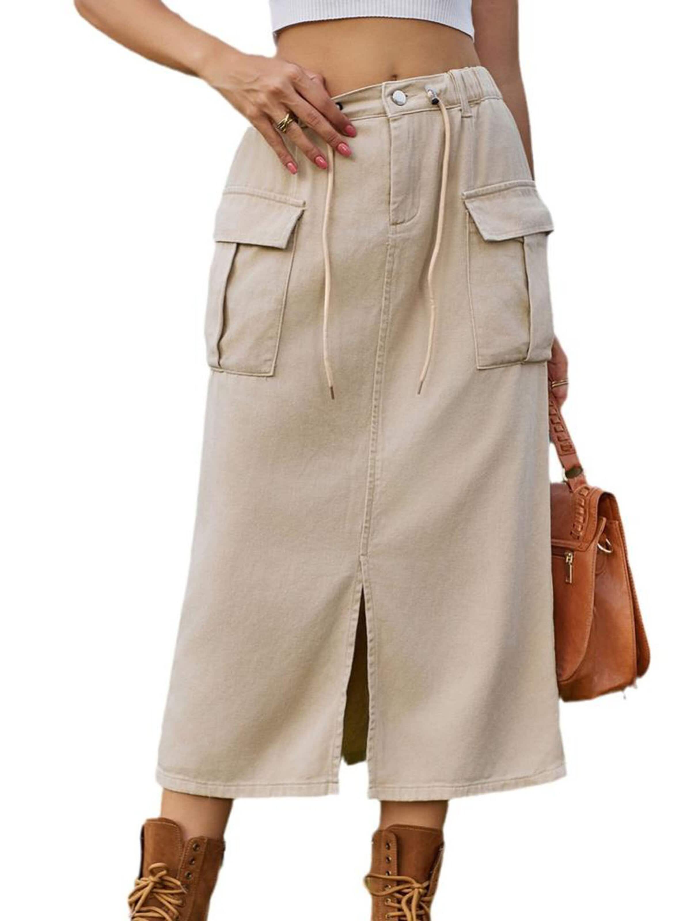 Yesfashion Skirt in 40 in Khaki, Item view