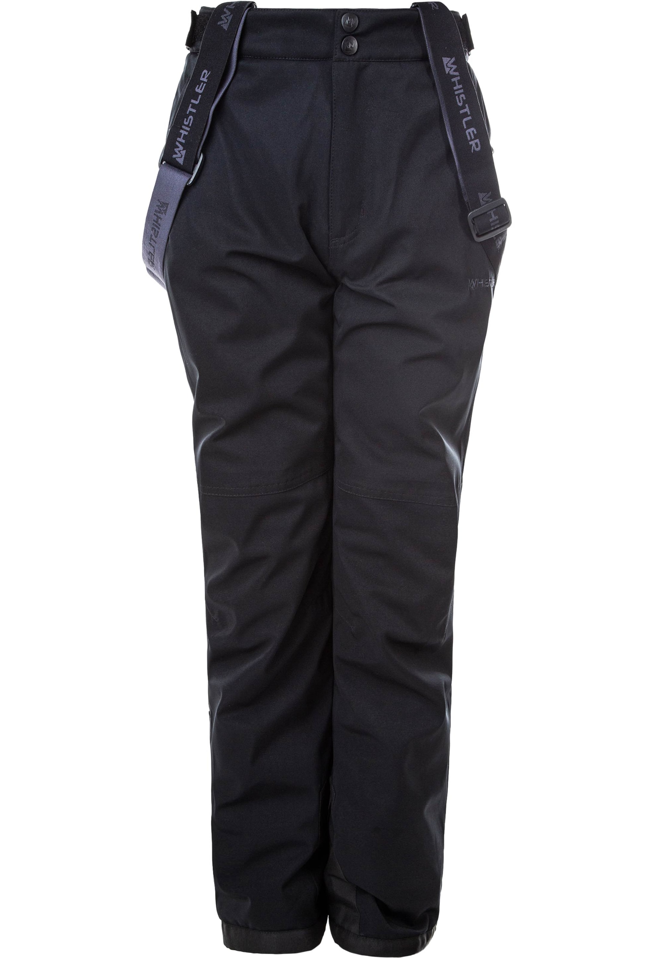 Whistler Regular Outdoorhose 'Gippslang Jr.' in Schwarz: Vorderseite