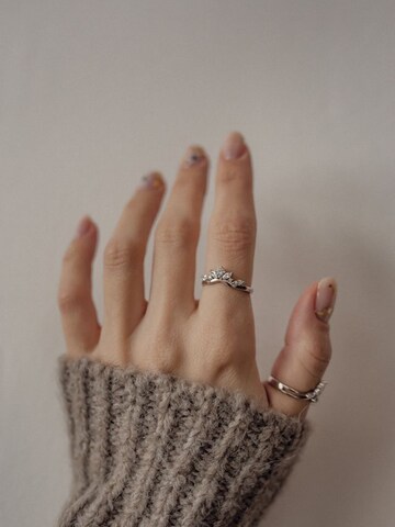 Hey Happiness Ring 'Crown' in Zilver