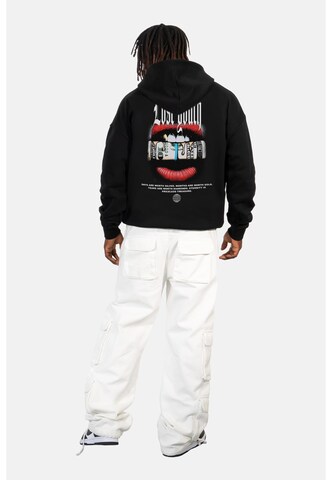 Lost YouthSweater majica 'Dollar' - crna boja