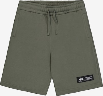 ALPHA INDUSTRIES Regular Housut värissä vihreä: etupuoli