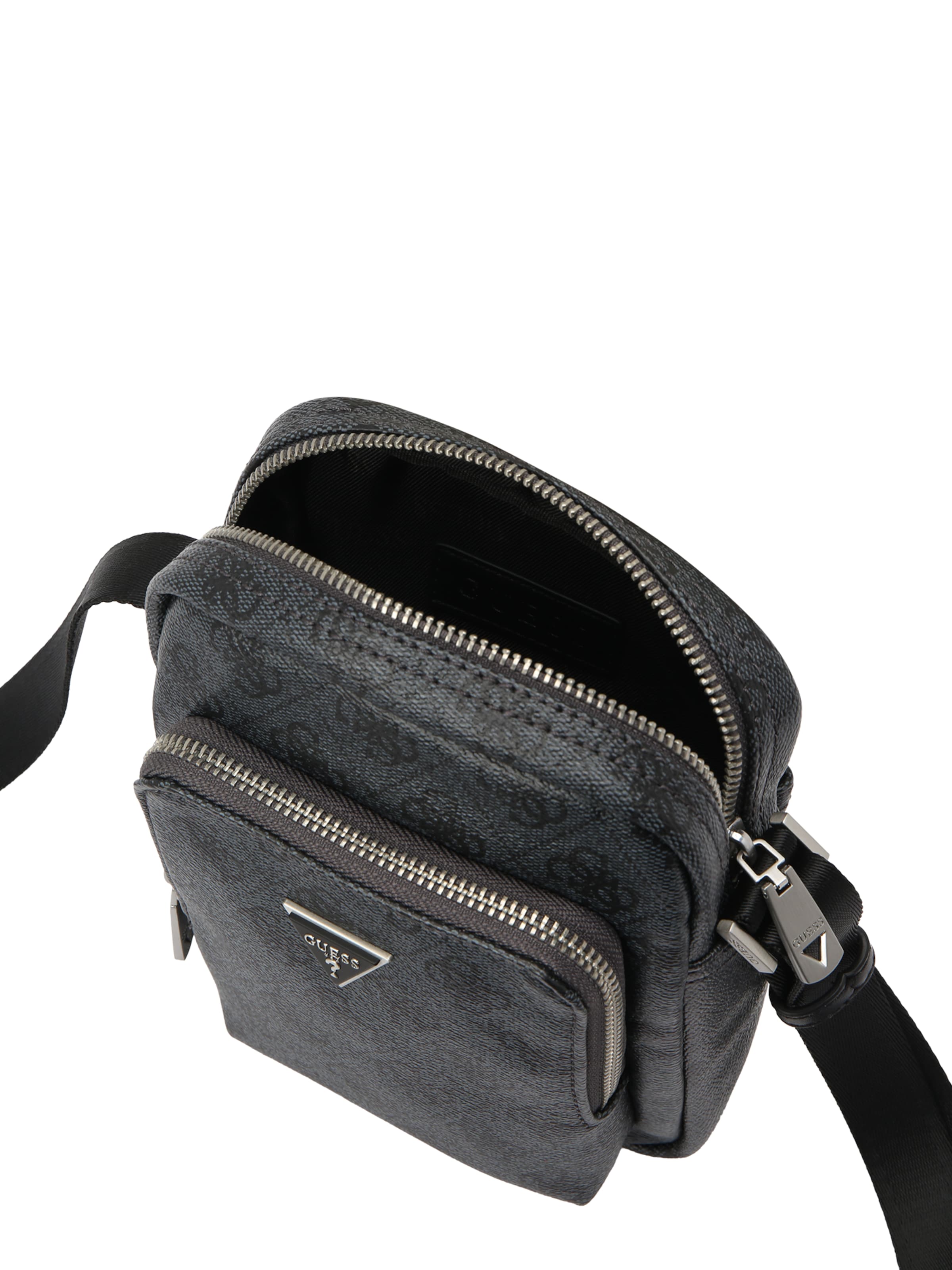 GUESS Umhängetasche 'MILANO XBODY W FRONT POCKET' in Schwarz