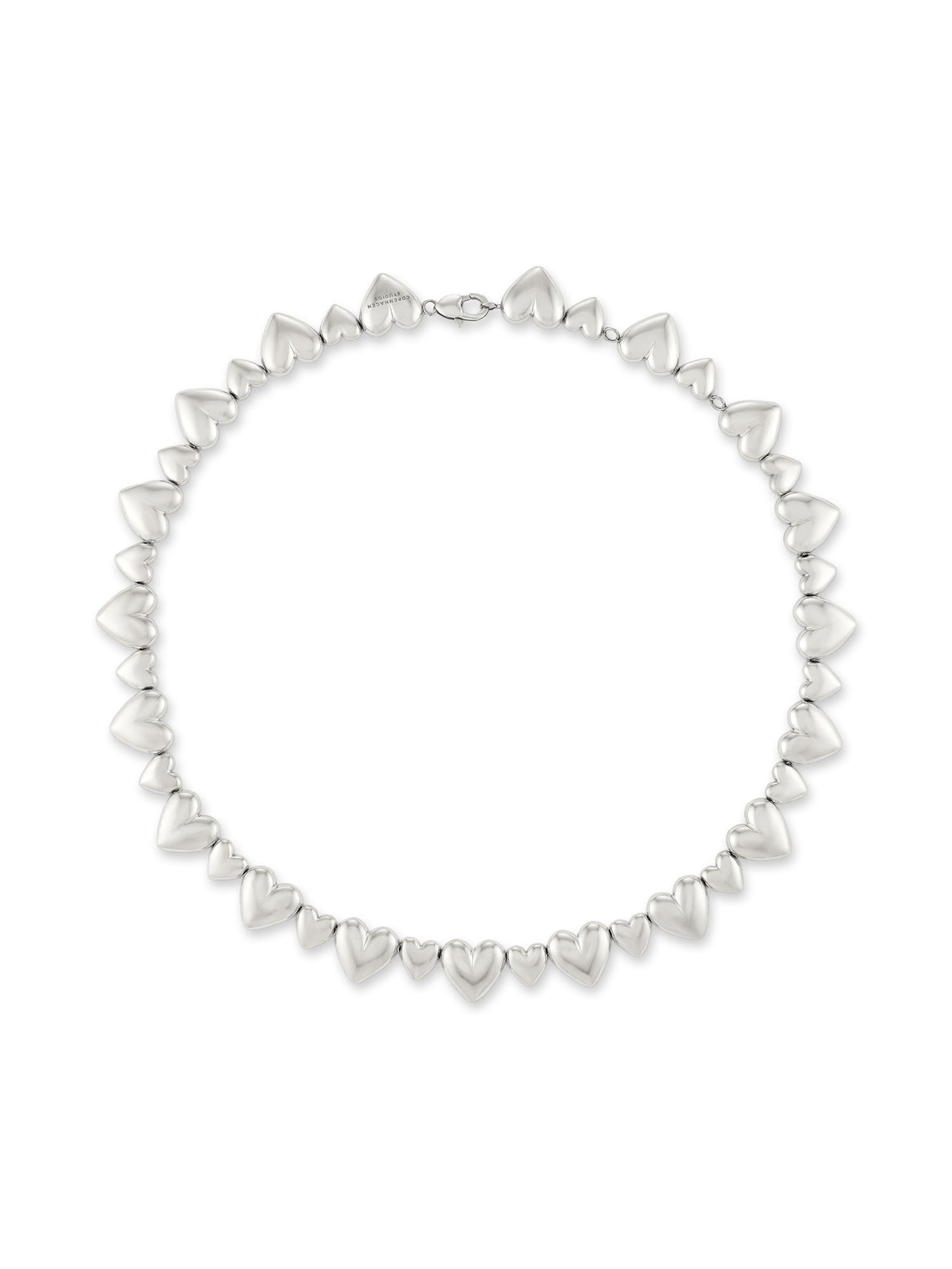 Copenhagen Studios Kette 'Puffy Hearts' in silber, Produktansicht