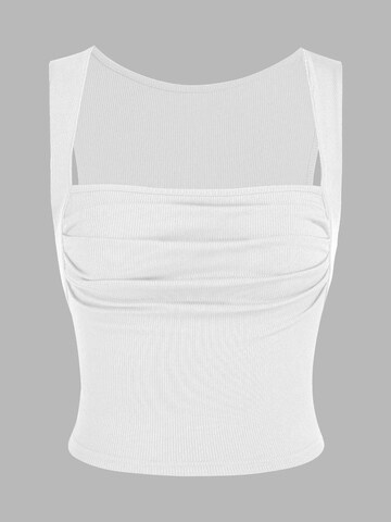 Hiccup Top in White: front