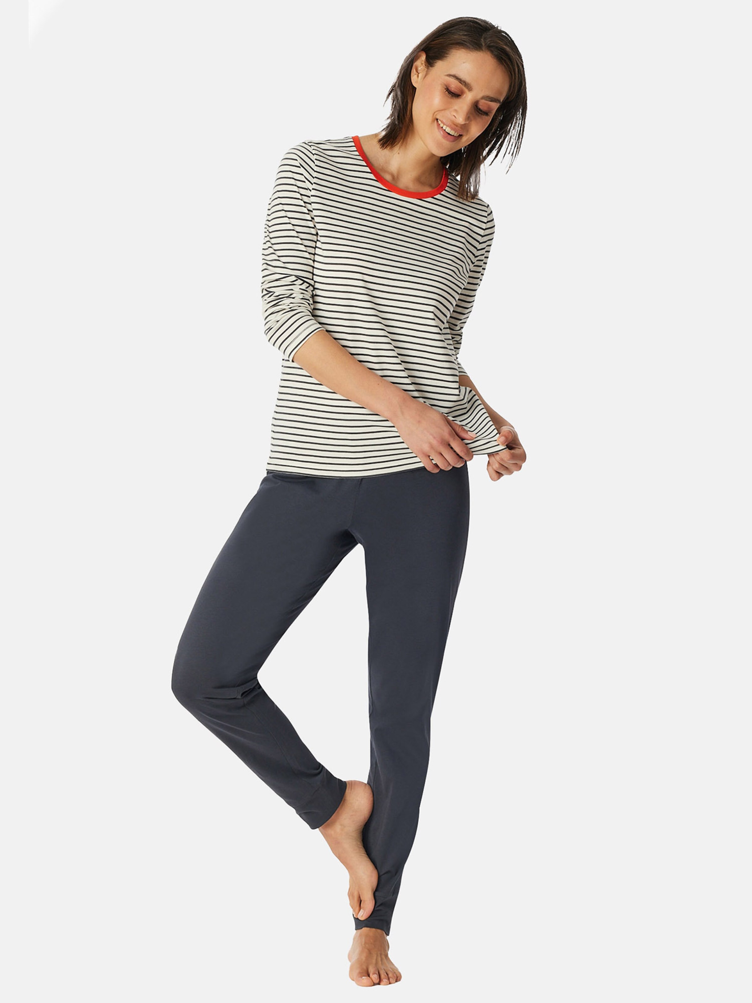 SCHIESSER - Pijama ' Casual Essentials ' en beige