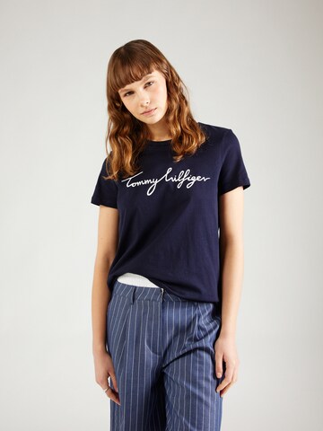 T-shirt TOMMY HILFIGER en bleu : devant