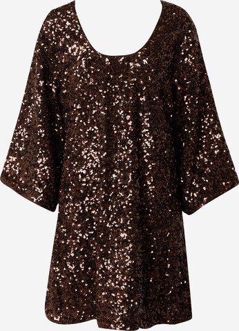 Robe 'Mallie' SELECTED FEMME en marron : devant