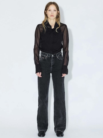 Dr. Denim Regular Jeans 'Echo High Straight' in Zwart